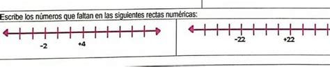 3 Escribe los números que faltan en las siguientes rectas numéricas