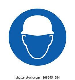 Protective Safety Helmet Must Be Worn Stock Vector Royalty Free