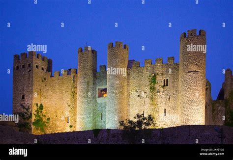 Portugal, Obidos, Castelo, medieval castle, pousada hotel Stock Photo ...