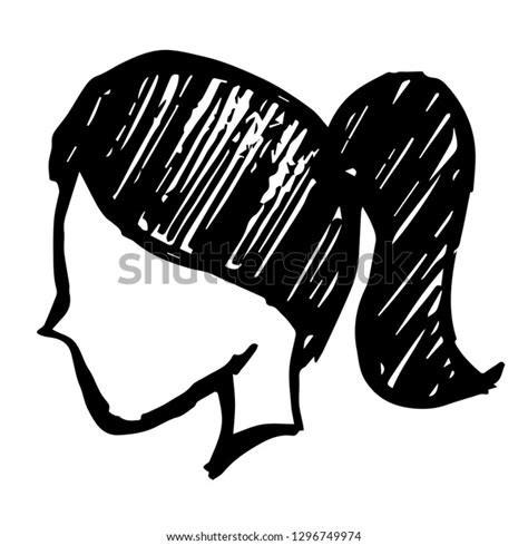 Hand Drawn Woman Head Graphic Design Stock Vector Royalty Free