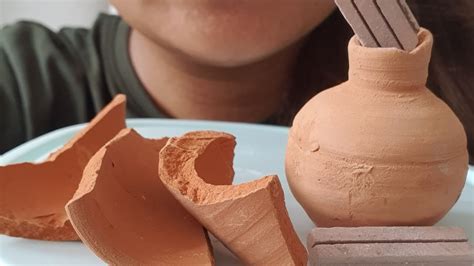 Asmr Eating Clay Pots Broken Clay Chips Mexican Mini Clay Pot And Tiny