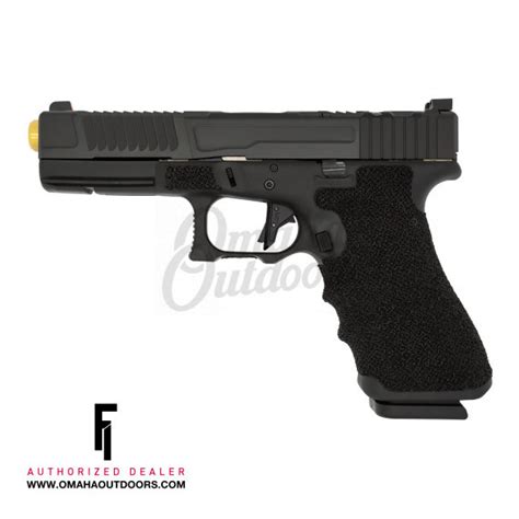 Fowler Mod Glock 17 Gen 3 MK1 17 RD 9mm Pistol TiN Barrel Trijicon HD