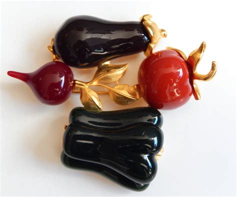 Rare Karl Lagerfeld Vegetable Garden Brooch Pin At Stdibs