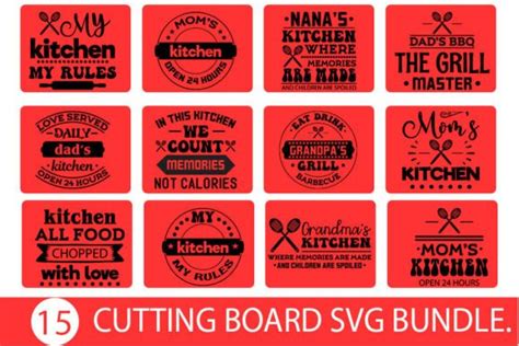 Cutting Board Svg Bundle Graphic By Svg Zone · Creative Fabrica