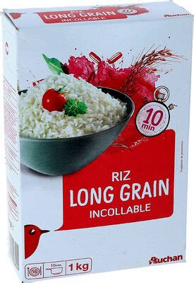 Riz Long Grain Incollable Cuisson Rapide Mn Auchan Kg