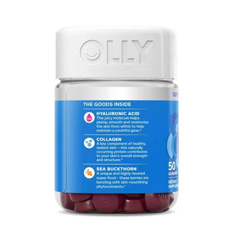 OLLY - Glowing Skin Collagen Chewable Gummies - Berry - 50 count ...