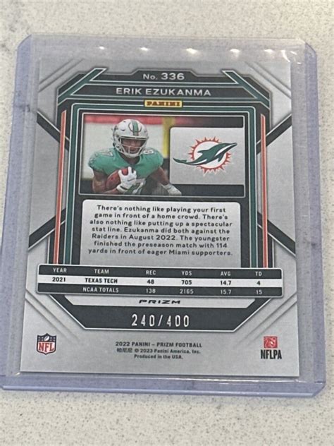 2022 Panini Prizm Erik Ezukanma RC Pandora Prizm 400 336 EBay