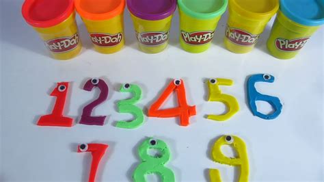 Learn To Count with PLAY-DOH Numbers 123456789 Clay Dough Alphabet