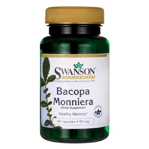 Swanson Bacopa Monniera 10 1 Extract 50mg 90 Caps E Vitamina Gr