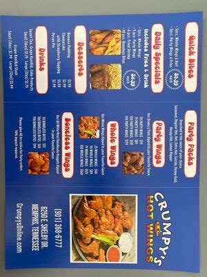 CRUMPYS HOT WINGS Updated February 2025 16 Photos 33 Reviews 6250 E Shelby Dr Memphis