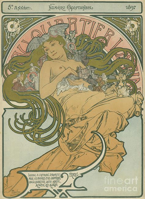 At The Latin Quarter Painting By Alphonse Marie Mucha Fine Art America