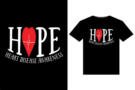 Hope Heart Disease T Shirts Design Illustration Par Tanvir Enayet · Creative Fabrica