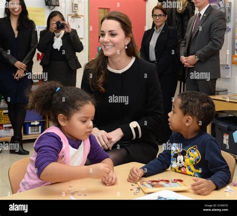 The Duchess Of Cambridge During A Visit To The Northside Center A