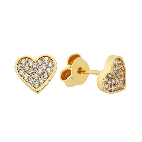 Heart Stud Earrings For Women