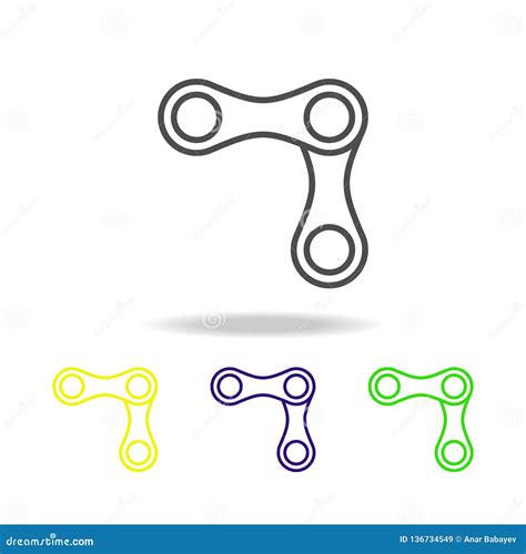 Motorcycle Chain Colored Icons Element Of Motorbike For Mobile Concept