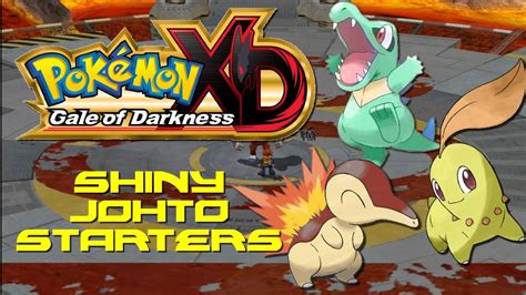 Pokemon Xd Gale Of Darkness Shiny Johto Starters Youtube