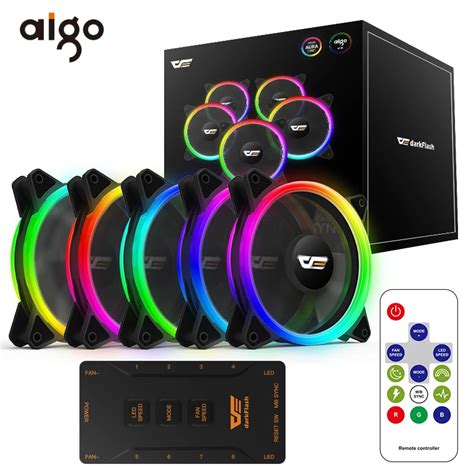 Aigo Computer Pc Case Fan Dr Pro Aura Sync Cooler Fan Rgb Adjust Led