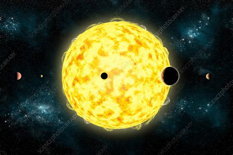 Kepler S Planetary System Artwork Stock Image C