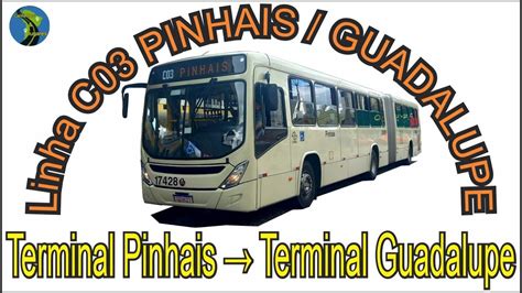 Ônibus CURITIBA PR Linha C03 PINHAIS GUADALUPE Terminal Pinhais