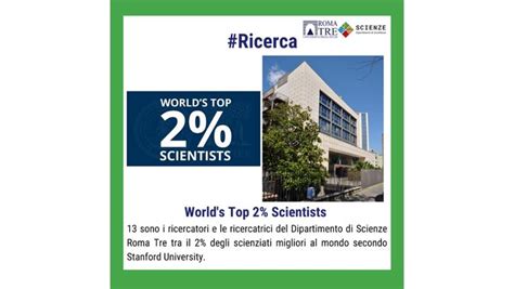 Worlds Top 2 Scientists 13 Tra I Docenti Del Dipartimento Di Scienze