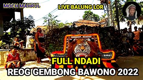 REOG GEMBONG BAWONO 2022 LIVE BALUNG TERBARU YouTube