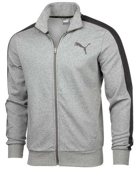 PUMA Cotton Men S Core Track Jacket In Grey Gray For Men Lyst