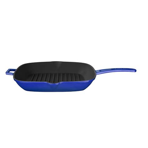 LAVA CAST IRON Lava Enameled Cast Iron Grill Pan 11 Inch Square With