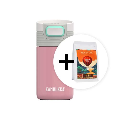 Zestaw Kambukka Kubek Termiczny Etna Ml Baby Pink Kawa Ziarnista