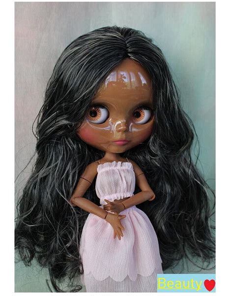 Blythe Doll Nude Jointed Body From Factory Black Hair With Ash Gray Strands EBay Blythe
