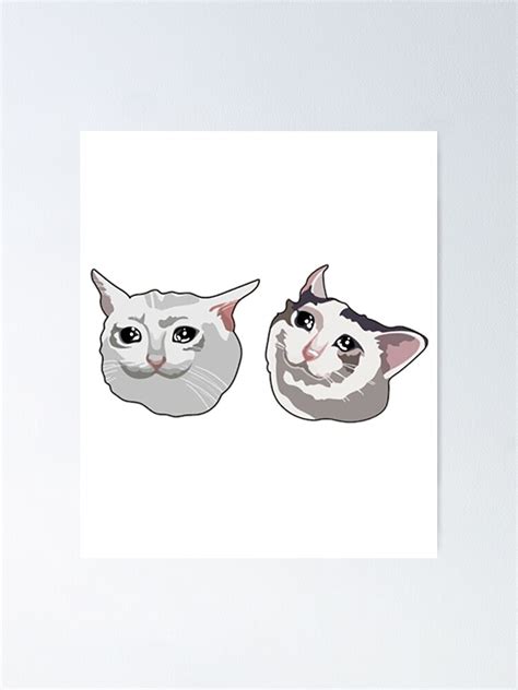 "cat crying face meme" Poster for Sale by Rosiene88 | Redbubble