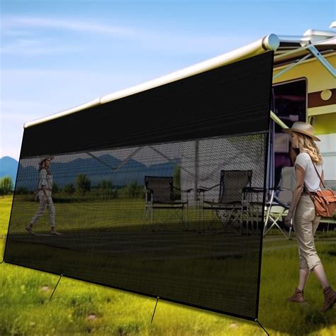 Amazon Excelfu Rv Awning Sun Shade Screen With Zipper X