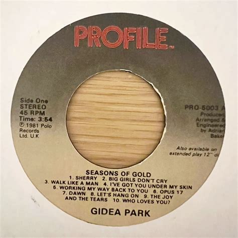 45 Four Seasonsメドレー Gidea Park Seasons Of Gold 7inch Oldies 60s 50s