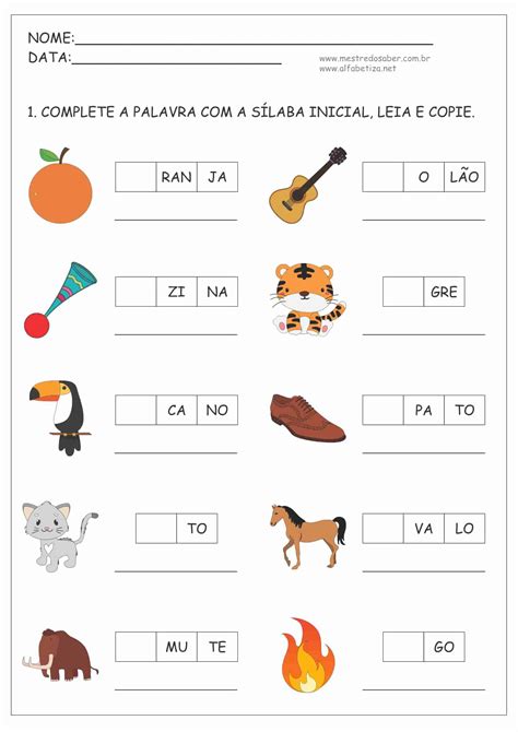 Atividades De Alfabetiza O E Letramento Mestre Do Saber