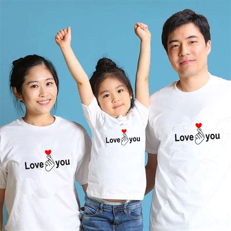 Jual Kaos Couple Keluarga Love You Saranghae Korean Style Korean Desain