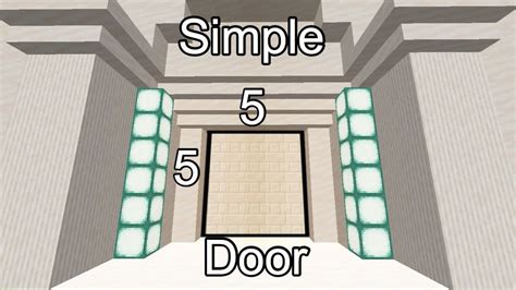 How To Make A 5x5 Piston Door In Minecraft Youtube