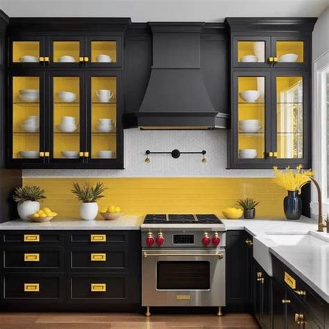 Yellow Kitchen Wall In 2024 Yellow Kitchen Walls Grey Yellow Kitchen