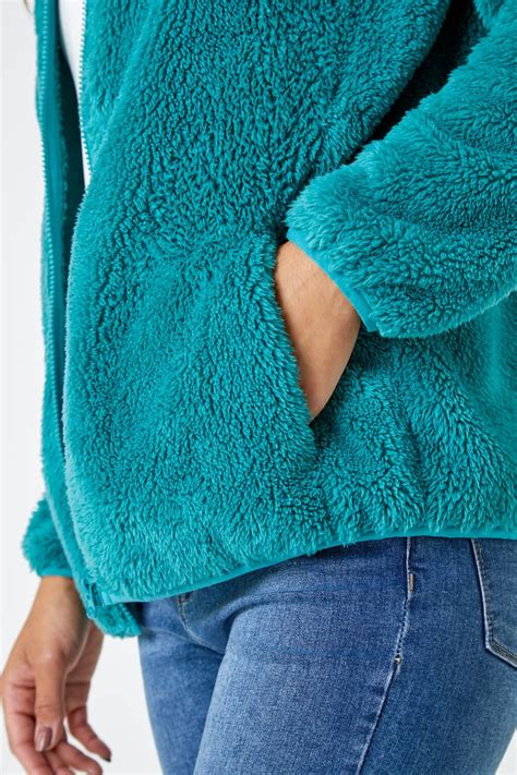 Jade Soft Sherpa Fleece Jacket Roman UK