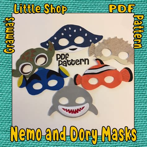 Finding Nemo and Dory Mask Patterns | Teaching in the Home