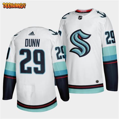 Seattle Kraken Vince Dunn Away White Jersey