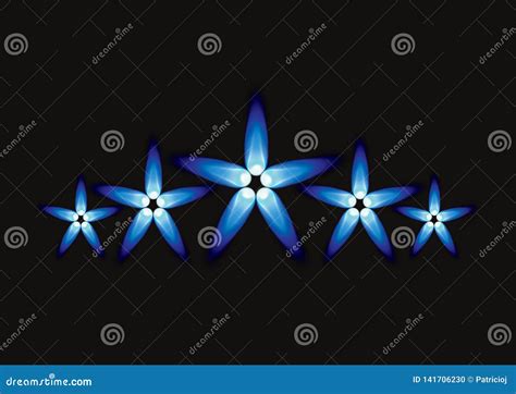 Set Star Flames On Transparent Background Special Effects Vec Vector