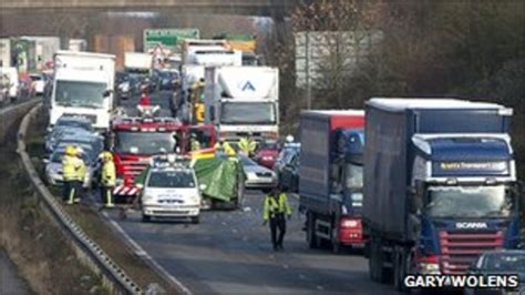 Man Dies In A45 Crash With Lorry In Northamptonshire Bbc News