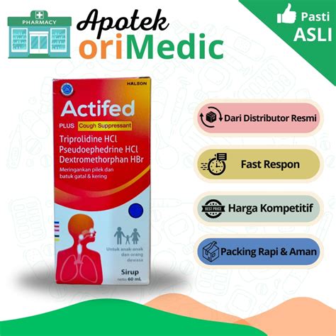 Jual Actifed Plus Cough Supressant Sirup 60 Ml Merah Shopee Indonesia