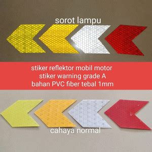 Jual Stiker Reflektor Pemantulan Cahaya Panah Reflective Sticker Arrow