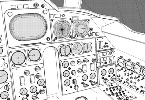 b-52 cockpit 3d model