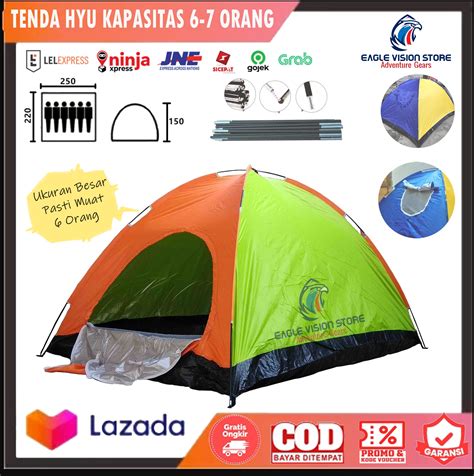 Tenda Camping 2 4 6 Orang Dewasa Alas Terpal Anti Air Waterproof