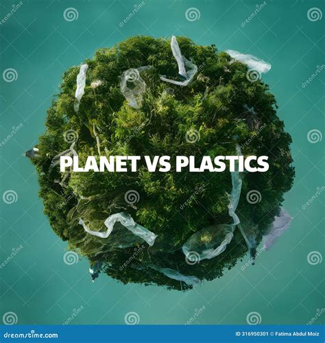 Planet Vs Plastics Earth Day Concept D Tree Background Stock