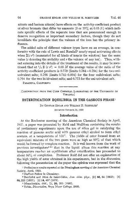 PDF ESTERIFICATION EQUILIBRIA IN THE GASEOUS PHASE 1 DOKUMEN TIPS