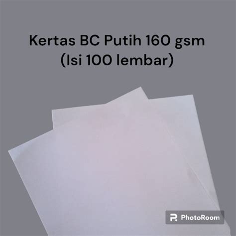 Jual Kertas BC Putih 150 Gsm Ukuran F4 A4 Isi 100 Lembar Shopee