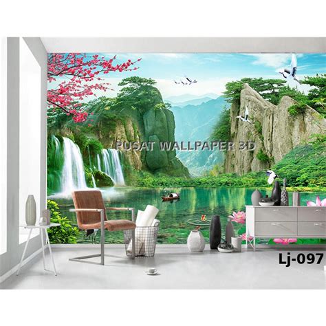 Jual Cetak Wallpaper Custom D Alam Air Terjun Waterfalls Wallpaper