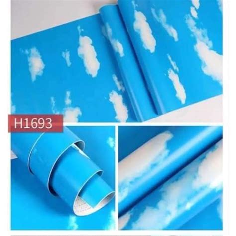 Jual Wallpaper Dinding 45cmx10meter Wallpaper Motif Awan Langit Bintang